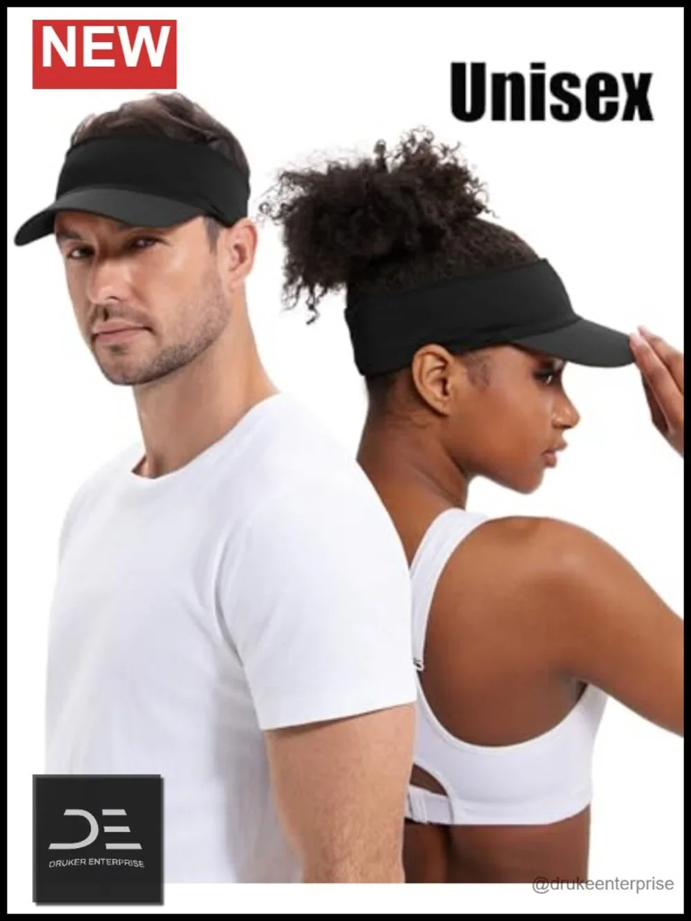 Cooling Stretchy Visor Hat Unisex Sun Visor UPF 50 Lightweight Sports